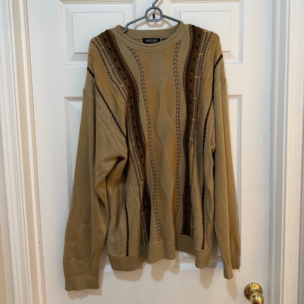 Knit Sweater – Size 2XL Retro Coogi Vibes!
